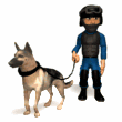 swat guy german shepard dog leash md wht