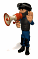 swat guy megaphone md wht