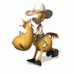 cowboy riding horse md wht