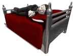 goth girl bed sleeping md wht