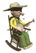 banjo rocking chair md wht