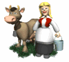 norwegian girl with milk bucket md wht