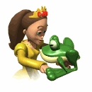 princess kissing frog close up md wht