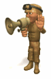 army guy megaphone md wht