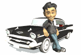 50s boy leaning on car md wht