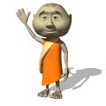 monk waving md wht