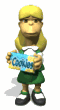 girl scout with box cookies md wht