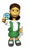 girl scout with merit badge md wht