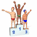 swimmers on winners podium md wht