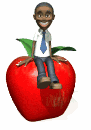 teacher sitting on apple md wht
