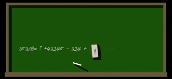 chalkboard erasing equation hg blk  st