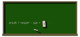 chalkboard erasing equation hg wht  st