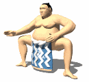 sumo wrestler japan traditional pose md wht