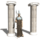 athene greek warrior columns lookout md wht